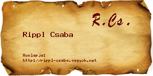 Rippl Csaba névjegykártya